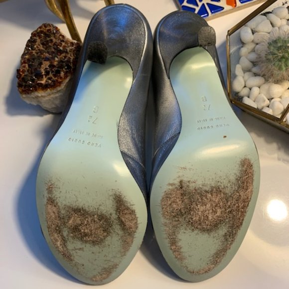 Cynthia Rowley Silver Peep Toe Shoes - Picture 4 of 5